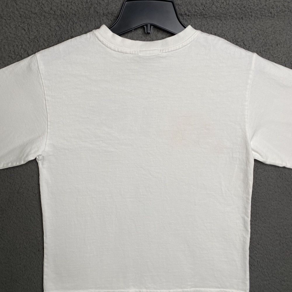 GUESS JEANS USA T-Shirt White Long Sleeve Womens Small Classic Spellout Logo - Picture 14 of 16